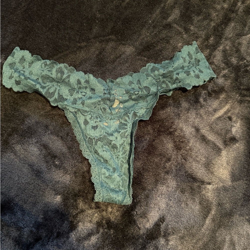 2/$30 Lace Thong Panties Green